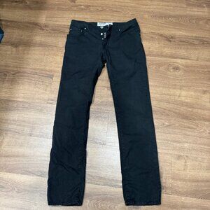 JACOB COHEN 688 Black Cotton Twill Stretch Pants